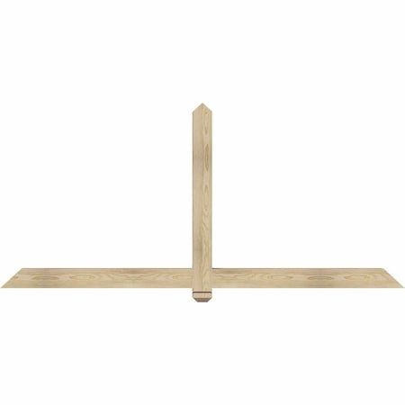 Ekena Millwork Eugene Rough Sawn Timber Gable Bracket, Douglas Fir, 84"W x 38"H x 4"D x 4"F, 11/12 Pitch GBW084X38X0404EUG00RDF